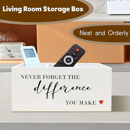 Never Forget The Difference You Make Wooden Pen Pencil Holder Organizer for Office Desk Accessories Thank You Appreciation Gifts for Coworkers Employees Retirement New Job Pen Holder for Desk