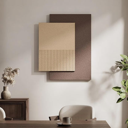 Cuspin Large 3D Textured Neutral Brown Wall Art, Modern Minimalist Paintings Beige Wall Decor, Neutral Abstract Artwork for Living Room Bedroom Dining Room Hallway Office Walls