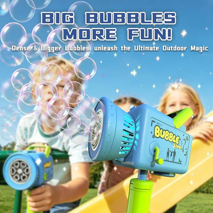 Kids Bubble Camera, Rechargeable Outdoor Bubble Machine with Tripod, USB Toy Gift for Party Birthday Camping