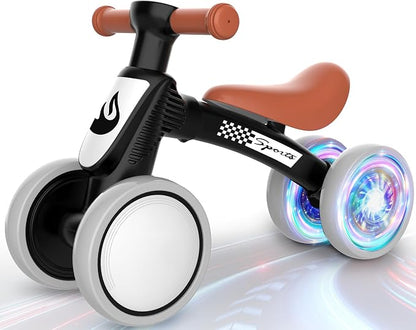 Colorful Lighting Baby Balance Bike Toys for 1 Year Old Boy Gifts, 10-36 Month Toddler Balance Bike, No Pedal 4 Silence Wheels & Soft Seat First Bike, One Year Old Boy Birthday Gift.