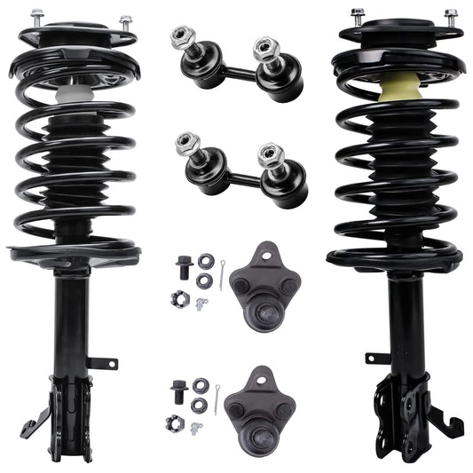 Detroit Axle - Front Struts Kit for 1998-2002 Chevrolet Prizm 1996-1997 Geo Prizm Struts & Coil Spring Assembly Sway Bars Lower