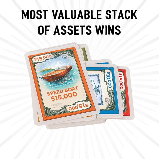 Grandpa Beck's Games Cover Your Assets Card Game | from The Creators of Skull King | Easy to Learn and Outrageously Fun for Kids, Teens, & Adults | 2-6 Players Ages 7+