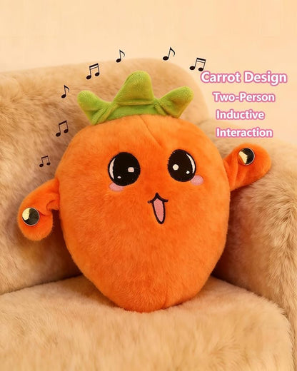 Baby Musical Sensory Toy,nteractive Musical Plush Toy with Sounds，Sensory Activity Learning Educational Kid Toy,Fun Christmas and Birthday Gifts Suitable for Multiplayer interaction (Orange Radish)