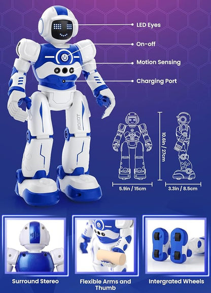 Robot Toys for Kids,Programmable Remote Control Smart Walking Dancing Robot Toy with Gesture & Sensing for Age 4 5 6 7 8 9 10 Year Old Boys for Birthday Present | Programmable RC Smart Walking Dancing Robot Toy for Age 4 5 6 7 8 9 10 Year Old Boys for ...