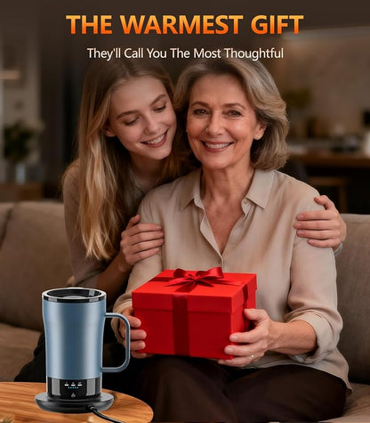 Self-Heating Coffee Mug, 14oz Heated Coffee Mug - Rechargeable Temperature Control Coffee Mug Keep Coffee Hot, Smart Mug Great Gift for Coffee Lovers & Slow Sippers