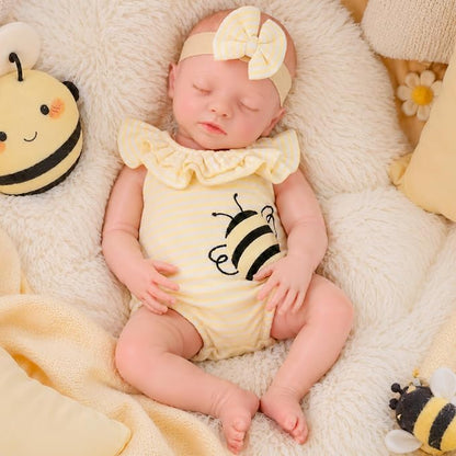 BABESIDE 16 Inch Silicone Baby Doll Weighted 4 Pounds,[NOT Vinyl] Realistic Baby Doll Girl Lifelike Reborn Baby Dolls Silicone Full Body Gift with Accessories for Kids 3+ & Collectors