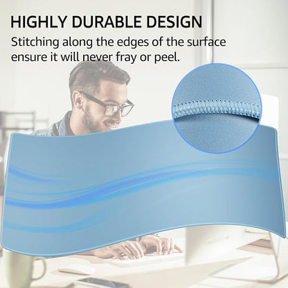 KTRIO Large Gaming Mouse Pad, Desk Mat, 31.5 x 15.7 in, Ice Blue, XXL | Smooth Micro-Weave Surface, Artistic Pattern Design, Non-Slip Rubber Base, Durable Stitched Edges, Office & Home Use