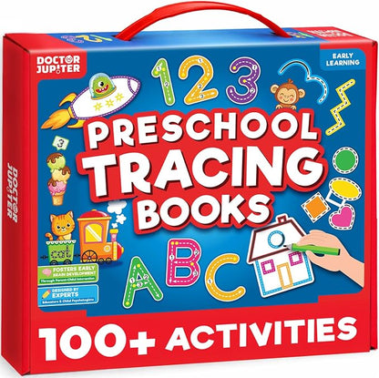 Doctor Jupiter Preschool Tracing Books for Toddlers, 3+ Year Old Kids — Learning Activity Books, Educational Toys, 100+ Wipe Clean Preschool & Kindergarten Activities