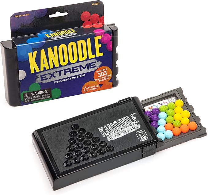Educational Insights Kanoodle Extreme - 3D Brain Teaser Puzzles for Kids, Spatial Puzzle Games for Adults, Teens and Kids, Problem Solving Toys and Logic Puzzles, Single Player Games