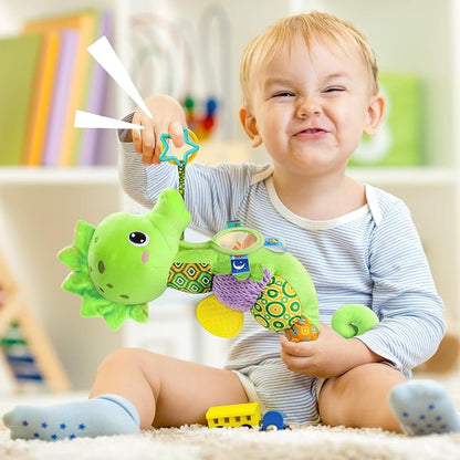 LIGHTDESIRE Baby Toys Musical Seahorse Sensory Infant Toys 0-6-12 Months | Stuffed Animals with Mirror|Crinkle|Rattle Baby Teething Toys Tummy Time for Newborn Boys Girls Shower Birthday Gifts