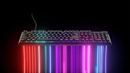 Corsair K55 CORE RGB Membrane Wired Gaming Keyboard – QWERTY US Layout – Quiet, Responsive Switches – Spill Resistance – Ten-Zone RGB – Media Keys – iCUE Compatible – PC, Mac – Black