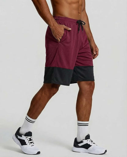 5 Pack Men's Mesh Shorts Athletic Basketball Sports Gym Workout Pockets | Cooling Moisture-Wicking, 9", Long, Quick-Dry, Breathable, Elastic Drawstring Waistband. Running, Exercise, Soccer, Training.