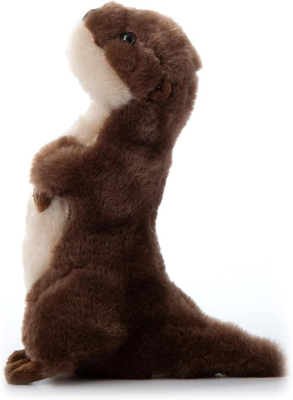 The Petting Zoo River Otter Stuffed Animal Standing, Gifts for Kids, Wild Onez Zoo Animals, River Otter Plush Toy 10 inches
