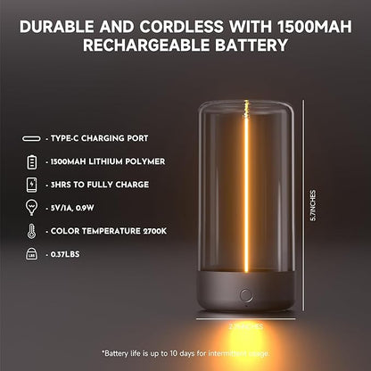 Mini Minimalist Table Lamp Cordless LED Desk Lamp Rechargeable Modern Night Lights Portable Nightstand Lamps Unique Ambient Light Mood Lighting for Bedroom, Beside, Nursery