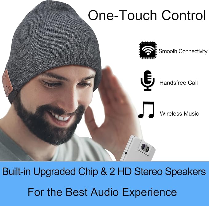 Bluetooth Beanie Headphones Hat Unique Christmas Tech Gifts