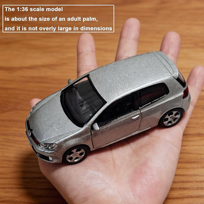 Volkswagen Golf GTI Toy Car 1/36 Model Car Toys Car Metal Collect Car with Pull Back for Boys Children Age 3 + Year Old Festival Gift(Silver)
