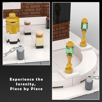 Kaaba Building Set – 446Pcs Architecture Model Kit of Mecca Great Mosque, Adult Building Blocks for Home Office Display, Collectible Landmark Set
