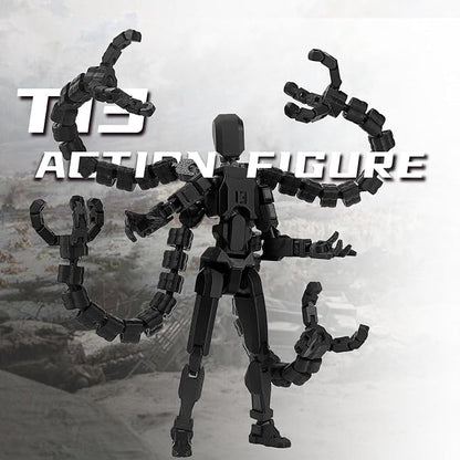 Assembly Completed T13 7.2inch Action Figure 3D Printed Multi-Jointed Movable T13 Nova 13 Robot 13 Action Figure Desktop Decorations for Game Lovers