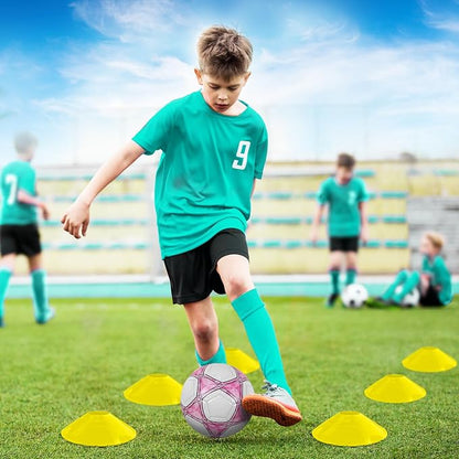 Kids Soccer Goals for Backyard Set - 2 of 4' x 3' Portable Soccer Goal Training Equipment, Pop Up Toddler Soccer Net with Soccer Ball, Soccer Set for Kids and Youth Outdoor Games, Sports, Play