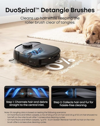 eufy C28 Robot Vacuum and Mop Combo, 15,000 Pa, HydroJet Roller Mop | Upgraded from X10 Pro, Zero-Tangle for Pet Hair, Auto Mop Washing&Drying, Self-Emptying&Refilling 2026 New