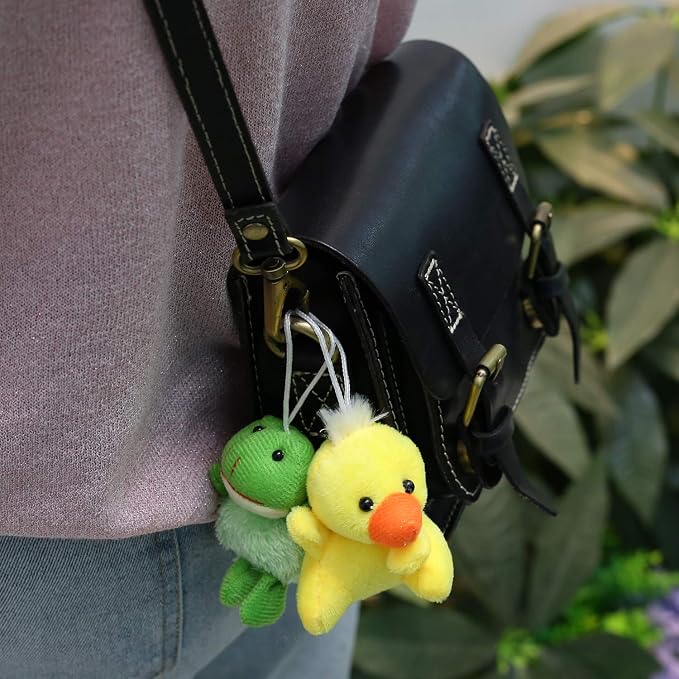 32 Piece Mini Plush Animal Toy Set, Cute Small Animals Plush Keychain Decoration for Themed Parties, Kindergarten Gift, Teacher Student Award, Goody Bags Filler for Boys Girls Child Kid Laxdacee