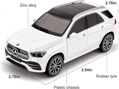 WAKAKAC Compatible for 1/24 Alloy Die-cast GLE 350 Toy Car with Sound and Light Pull Back Collection Model Car for Kids Gift （White）