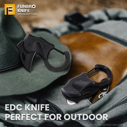 FUNBRO Small Pocket Knife Gift for Men | Keychain Box Cutter with 1.34inch Blade, Mini Folding Knives EDC Gadgets, Stocking Stuffers Gift for Adults Men Him