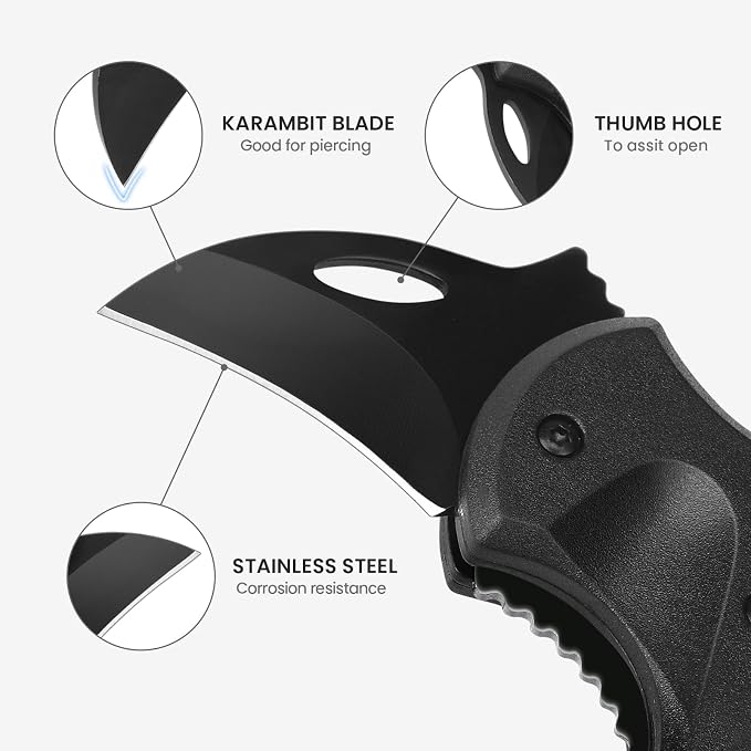 FUNBRO Small Pocket Knife Gift for Men | Keychain Box Cutter with 1.34inch Blade, Mini Folding Knives EDC Gadgets, Stocking Stuffers Gift for Adults Men Him