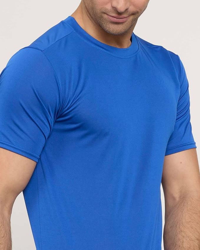 5 Pack Men's Dry Fit Short Sleeve T-Shirt Gym Workout Athletic Running Tee | Cooling, Moisture-Wicking, Crew Neck, Quick-Dry, Breathable, Active, Exercise, Fitness, Basketball, Cycling, Hiking, Tennis