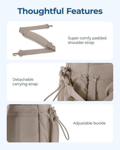 BAGSMART Duffle Bag for Travel, Gym Bag for Women, Weekender Carry on Bag | PVC Wet Pocket, Airline Approved Personal Carry-on Size, Fits Under-seat, One Bag for Gym, Travel, Hospital, Overnight
