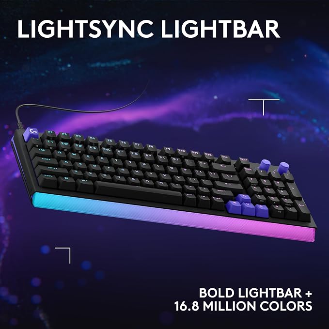 Logitech G512 X 98 TMR + Linear Switch Mechanical Gaming Keyboard - Black | Hot-Swappable 9x TMR Rapid Trigger + Linear Mechanical Switches, Gasket, PBT Keycaps, <8K, LIGHTSYNC RGB, for PC & Mac