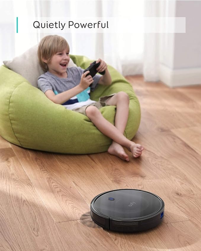 eufy 11S MAX Robot Vacuum Cleaner, Super Thin, Quiet | Self-Charging, Easy to use, Cleans Hard Floors to Medium-Pile Carpets, Black