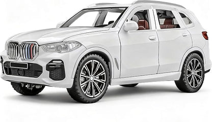 Toy Cars 1/32 Metal Model Car Toys with Light and Sound Pull Back Collectible Model for Children Age 3 + Year Old Festival Gift(White)