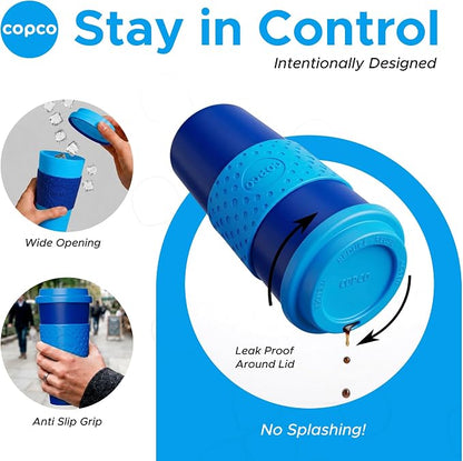 Copco Acadia Travel Mug, 16 Oz - Navy & Blue, Set of 2