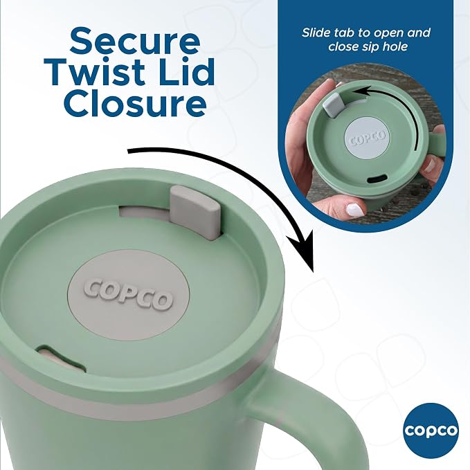 Copco Cone Cone Desk Mug 16 Oz - Blue & Green, Set of 2