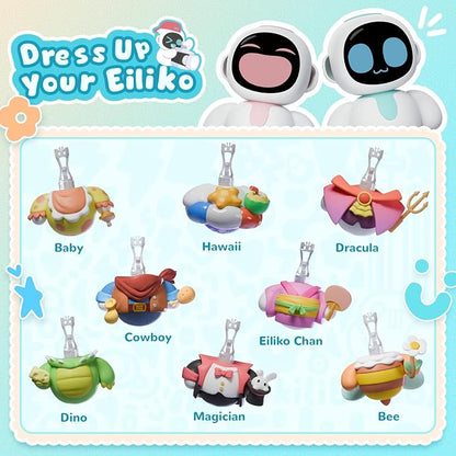 ENERGIZE LAB Eiliko Aquamarine - Your Tiny AI Charm Robot that Matches Every Daily Outfit, Fun Electronic Pendant Toys, for Couples and Best Friends.