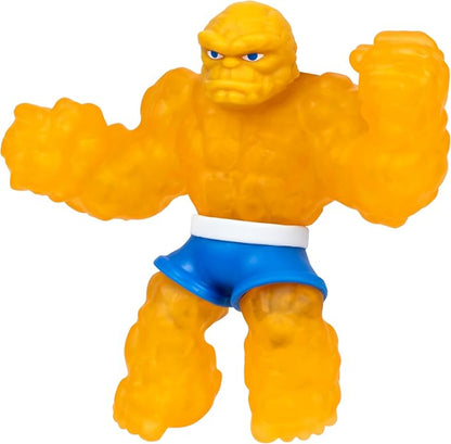 Heroes of Goo Jit Zu Marvel Studios The Fantastic 4 First Steps, The Thing, Stretchy, Goo Filled 4.5" / 11.4 CM Action Figure, with Unique Crunchy Goo Filling, 3 to Collect