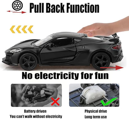 TOKAXI 1/36 Scale Chevrolet Corvette C8 Diecast Cars Models,Pull Back Vehicles Corvette C8 Toy Cars,Cars Gifts for Boys Girls