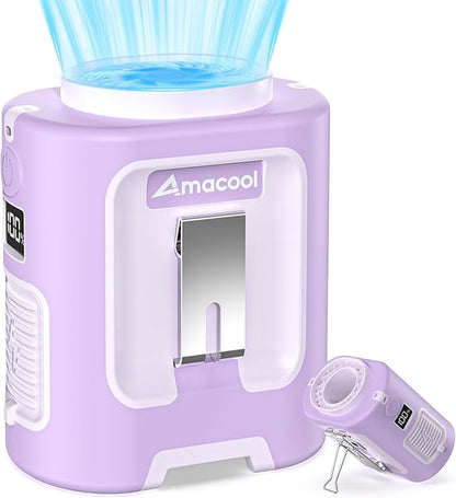 AMACOOL Mini Portable Waist Fan Clip on, Birthday Gifts for Mother Mom Her Girl, 13000RPM Rapid-Cooling Personal Neck Fans, Wearable Shirt Belt Fan for Women Men Outdoor Work Jobsite Travel Camping