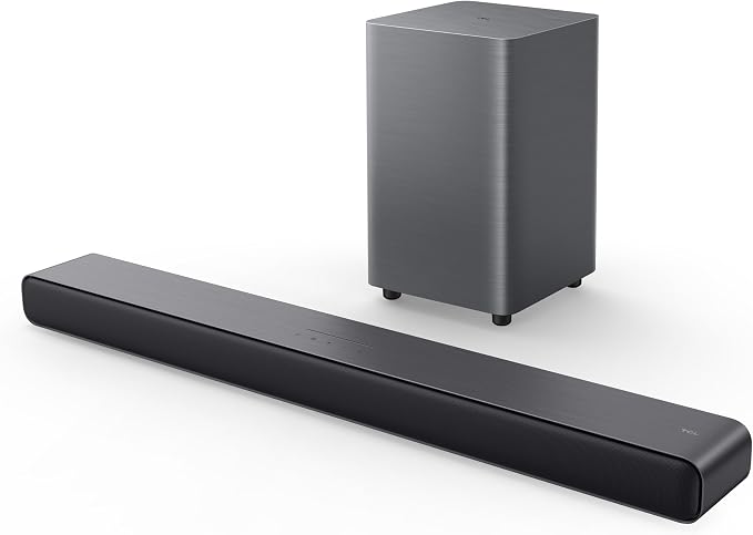 TCL S55H 2.1 Sound Bar with Wireless Subwoofer for Smart TV | Dolby Atmos DTS:X Auto Room Calibration| 220W Power Wireless Bluetooth Home Theater Audio | App Control & Remote Control | Latest Model