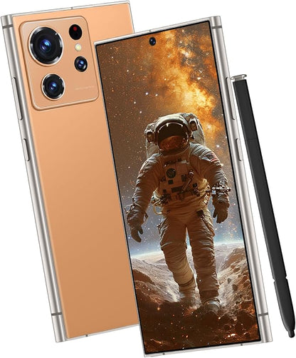 S24 Ultra Unlocked Cell Phones Smartphone with Built-in Pen 8+256GB Android 13 Phones 6.8" HD Screen Dual SIM 108MP+48MP Camera (Oranges)