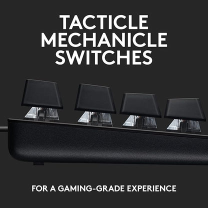 Logitech G413 SE Full-Size Mechanical Gaming Keyboard + G305 Lightspeed Wireless Gaming Mouse + G335 Wired Gaming Headset Bundle - Black