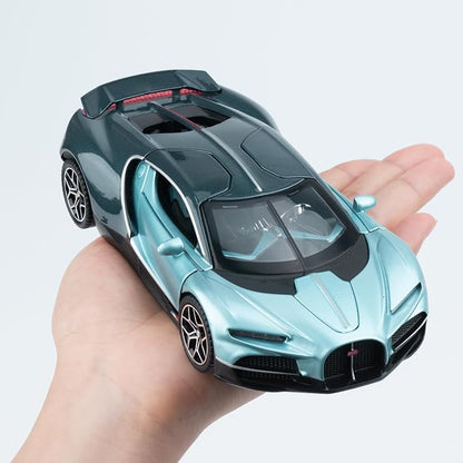 Car Toys for Boys 1 32 Diecast Cars Collectibles Car Model Kit,Metal Toy Car for Boys and Girls,Pull Back Cars with Lights and Sounds,Cars for Kids Ages 3-5（Blue）