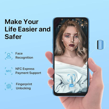 UMIDIGI Power 7 MAX Unlocked Cell Phone,6GB+128GB 10000mAh Battery,6.7" Full Screen + 48MP AI Triple Camera Android Smartphone,NFC,GPS,Face & Fingerprint,BLE 5.0, WiFi 2.4GHz/5GHz,Warranty,Blue