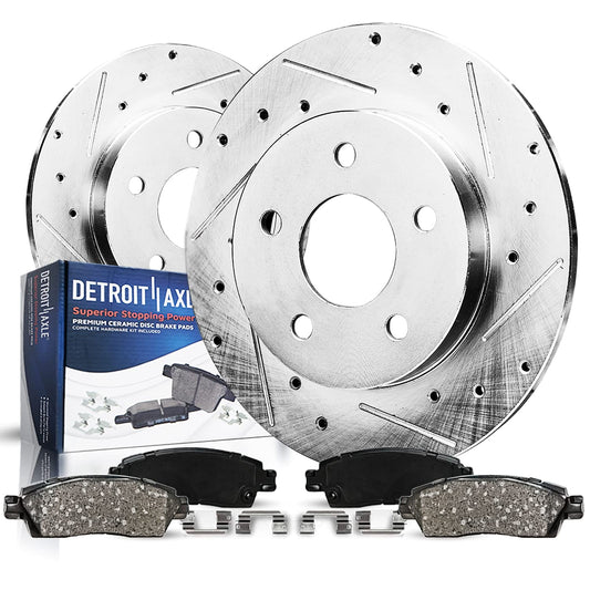 Detroit Axle - Rear Brake Kit for 2009-2019 Ford Flex, 2011-2019 Explorer, 2010-2019 Taurus, 2009-2012 Lincoln MKS, 2011-2012 MK