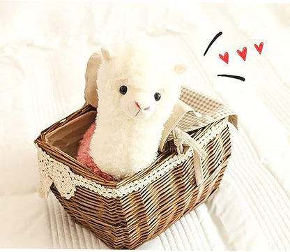 YUKOUQIAN Llama Stuffed Animal Cute Llama Plush Alpaca Toy 9.8 inch for Girls Boys 2 Pieces(Alpaca)