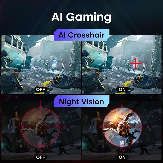 Amzfast 27 Inch 200Hz WQHD (2560 x 1440) Fast IPS Gaming Monitor, Built-in Speakers, 1ms G-SYNC Compatible, HDR400, 132% sRGB, 96% DCI-P3, VESA 100x100, HDMI 2.0 x 2 & DP 1.4 x 2, AMZG27F5Q