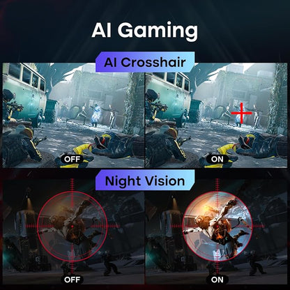 Amzfast 27 Inch 200Hz WQHD (2560 x 1440) Fast IPS Gaming Monitor, Built-in Speakers, 1ms G-SYNC Compatible, HDR400, 132% sRGB, 96% DCI-P3, VESA 100x100, HDMI 2.0 x 2 & DP 1.4 x 2, AMZG27F5Q