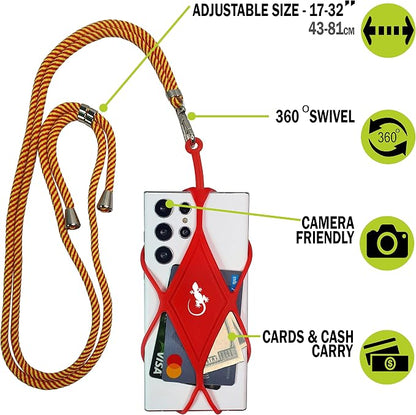 Gecko Travel Tech Cell Phone Lanyard Phone lanyards for Around The Neck Neck Lanyard Phone Crossbody