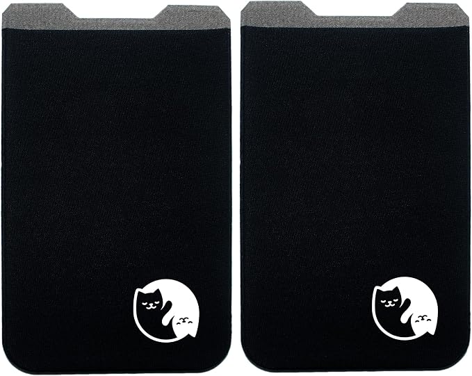 Phone Wallet - Adhesive Card Holder - Cell Phone Pouch - Stick on Lycra Pocket by Gecko - Carry Credit Cards and Cash